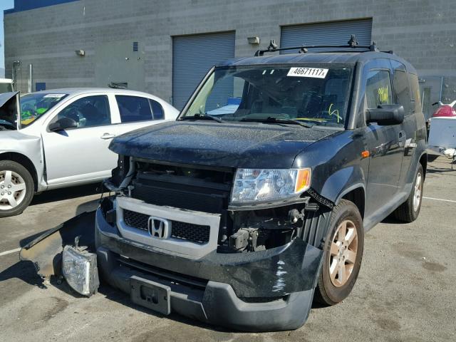 5J6YH1H78BL001749 - 2011 HONDA ELEMENT EX BLACK photo 2