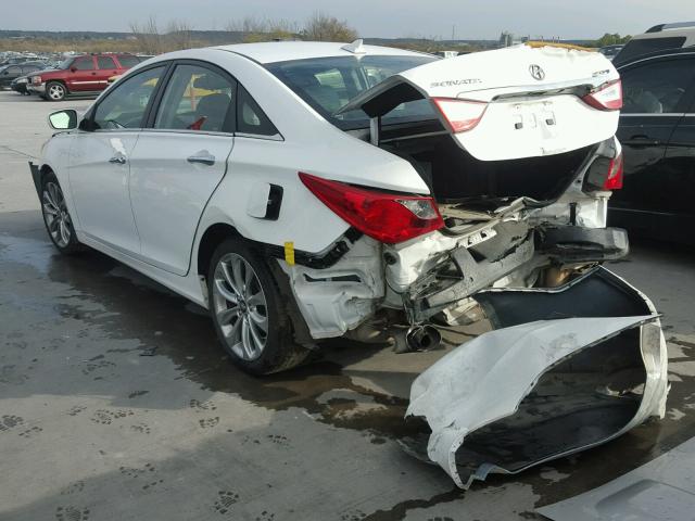 5NPEC4AB7DH538014 - 2013 HYUNDAI SONATA SE WHITE photo 3