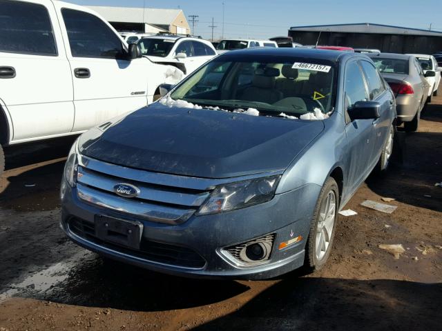 3FAHP0JG3BR190220 - 2011 FORD FUSION BLUE photo 2