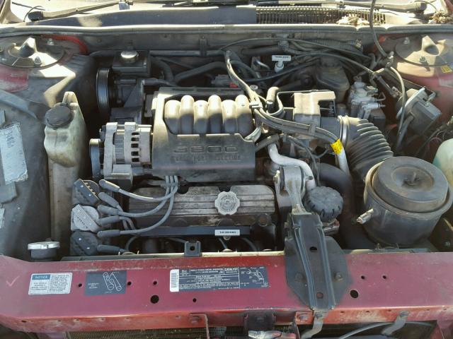 2G4WB54L5P1474431 - 1993 BUICK REGAL CUST BURGUNDY photo 7