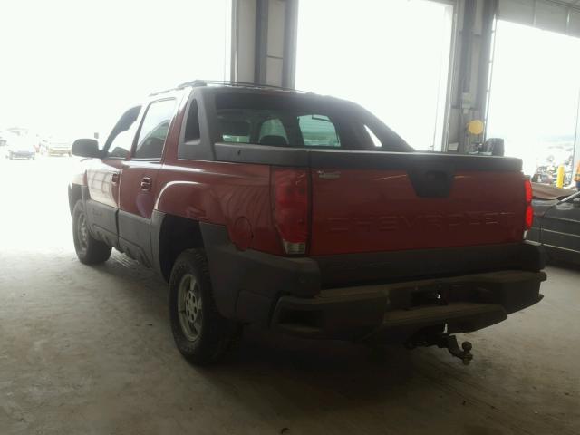 3GNEC13T42G229232 - 2002 CHEVROLET AVALANCHE RED photo 3