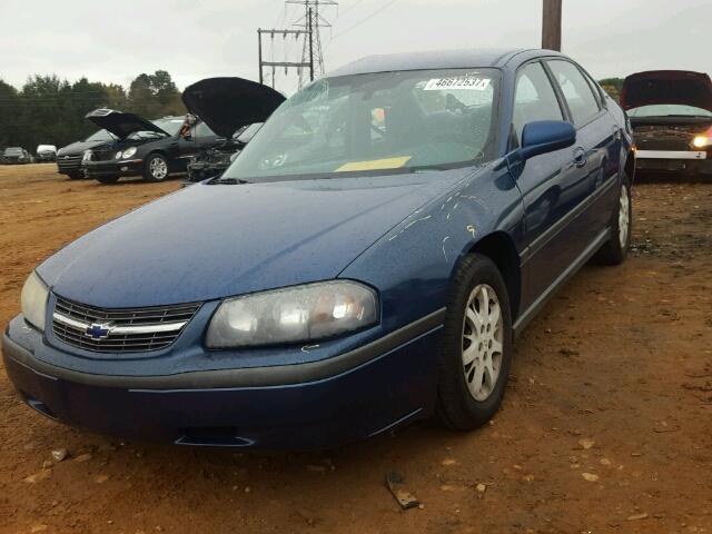 2G1WF52E649390539 - 2004 CHEVROLET IMPALA BLUE photo 2