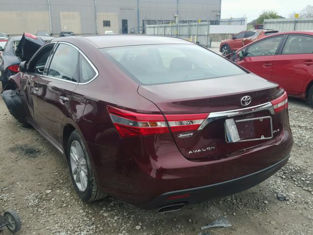 4T1BK1EB1DU037667 - 2013 TOYOTA AVALON BAS MAROON photo 3