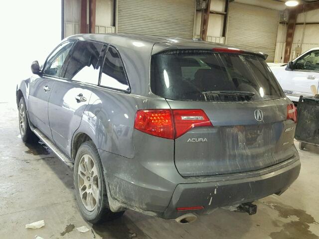 2HNYD28218H549264 - 2008 ACURA MDX CHARCOAL photo 3