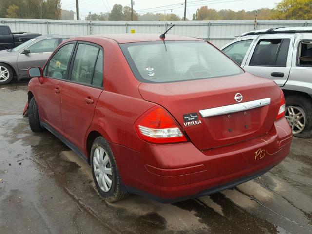 3N1BC1AP9BL479559 - 2011 NISSAN VERSA S RED photo 3