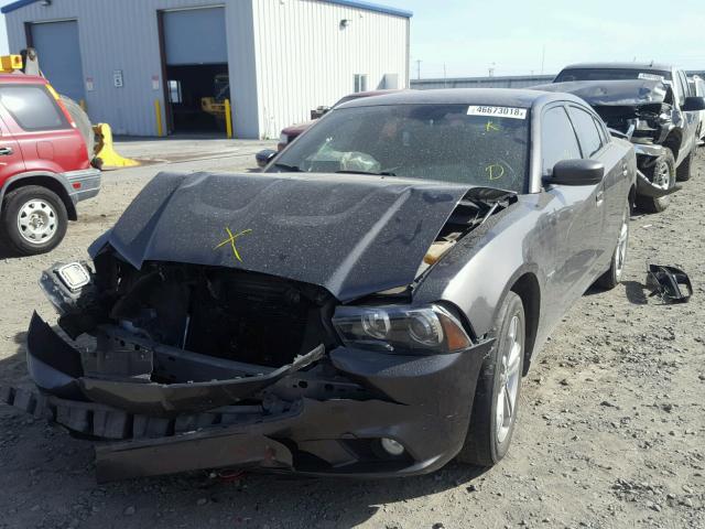 2C3CDXDT1EH283031 - 2014 DODGE CHARGER R/ GRAY photo 2
