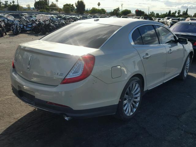 1LNHL9DKXEG612517 - 2014 LINCOLN MKS CREAM photo 4