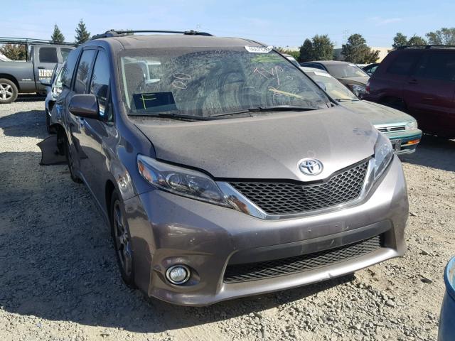 5TDXZ3DC9HS860188 - 2017 TOYOTA SIENNA SE GRAY photo 1