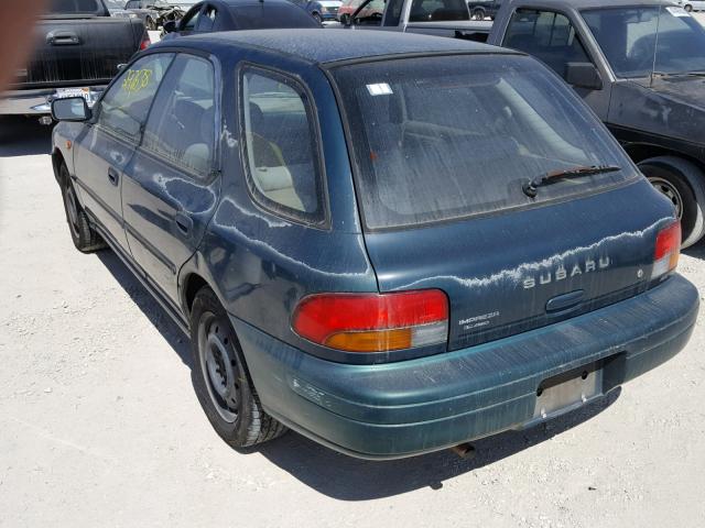 JF1GF6357SH811618 - 1995 SUBARU IMPREZA L GREEN photo 3