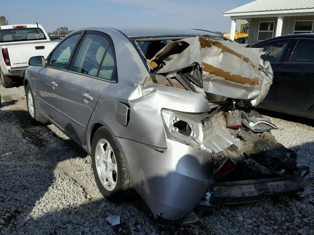 5NPEU46F46H033057 - 2006 HYUNDAI SONATA GLS SILVER photo 3