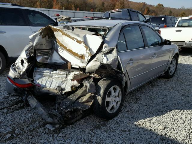 5NPEU46F46H033057 - 2006 HYUNDAI SONATA GLS SILVER photo 4