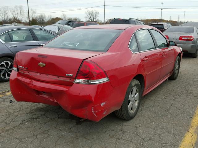 2G1WB5EK5A1253177 - 2010 CHEVROLET IMPALA LT RED photo 4