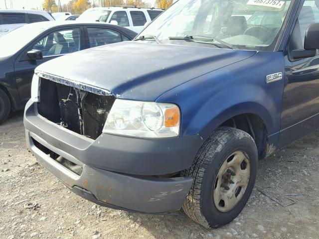 1FTRF12216NA57782 - 2006 FORD F150 BLUE photo 9