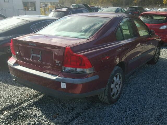 YV1RH59H642380780 - 2004 VOLVO S60 2.5T RED photo 4