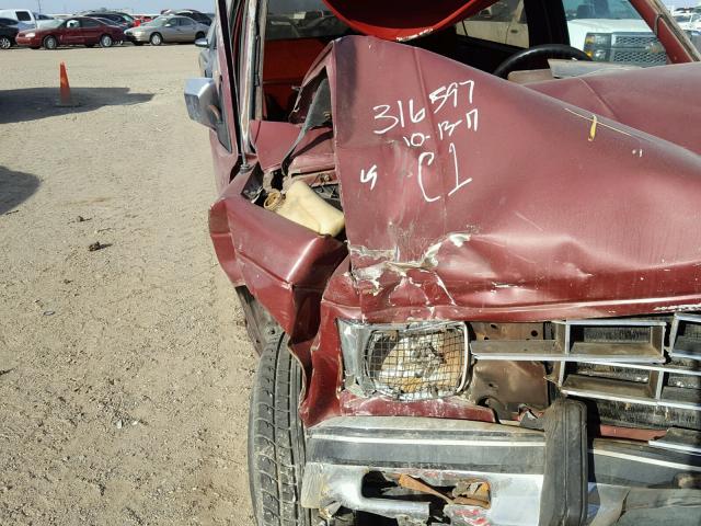 1GNCT18Z6K8165818 - 1989 CHEVROLET BLAZER S10 MAROON photo 10