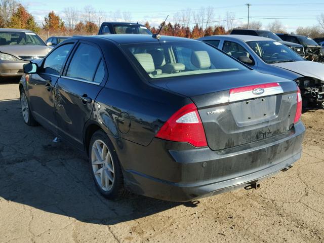 3FAHP0JA5BR127356 - 2011 FORD FUSION SEL BLACK photo 3