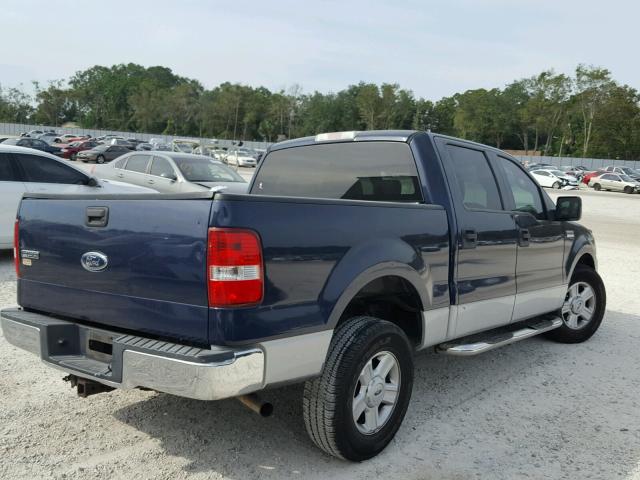 1FTPW12554KD32277 - 2004 FORD F150 SUPER BLUE photo 4