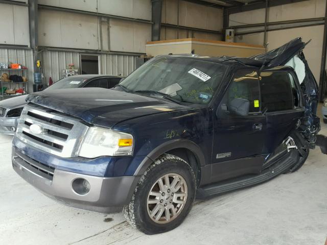 1FMFK15517LA53907 - 2007 FORD EXPEDITION BLUE photo 2