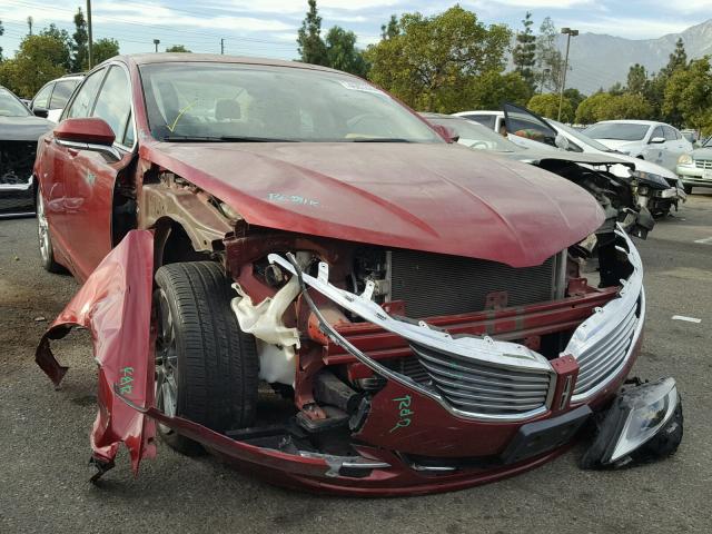 3LN6L2G98DR821494 - 2013 LINCOLN MKZ RED photo 1