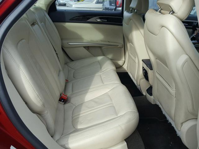 3LN6L2G98DR821494 - 2013 LINCOLN MKZ Կարմիր լուսանկար 6