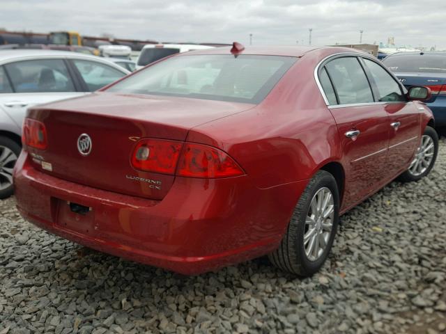 1G4HP57M69U104398 - 2009 BUICK LUCERNE CX RED photo 4