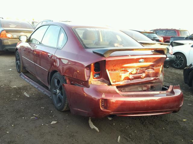 4S3BL616897227446 - 2009 SUBARU LEGACY 2.5 RED photo 3