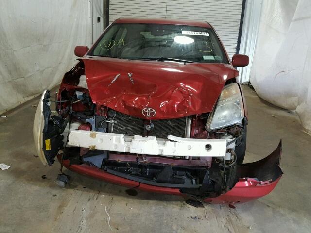 JTDKB20U267504986 - 2006 TOYOTA PRIUS RED photo 9