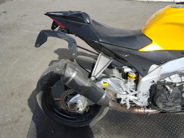 ZD4TYC003CS000417 - 2012 APRILIA TUONO VR4 YELLOW photo 6