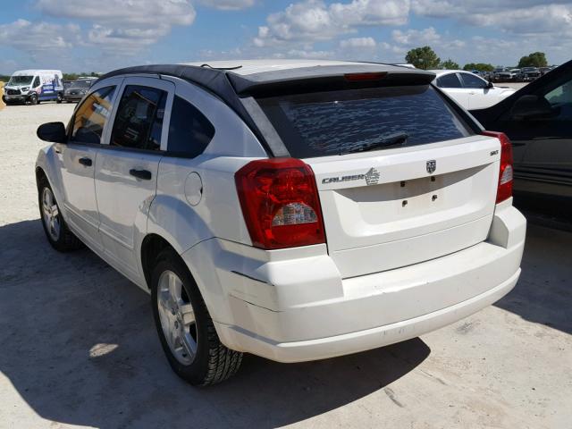 1B3HB48B37D259838 - 2007 DODGE CALIBER SX WHITE photo 3