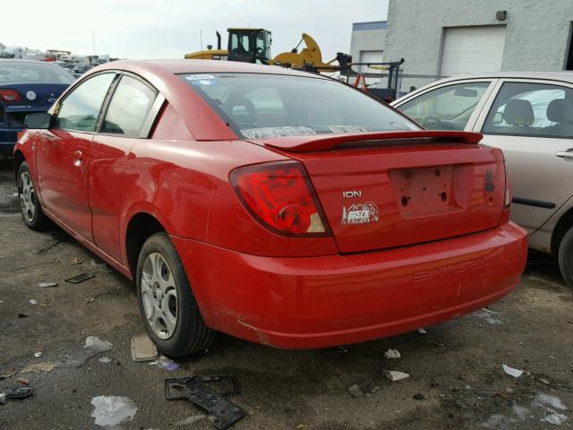 1G8AN12F23Z186650 - 2003 SATURN ION LEVEL RED photo 3