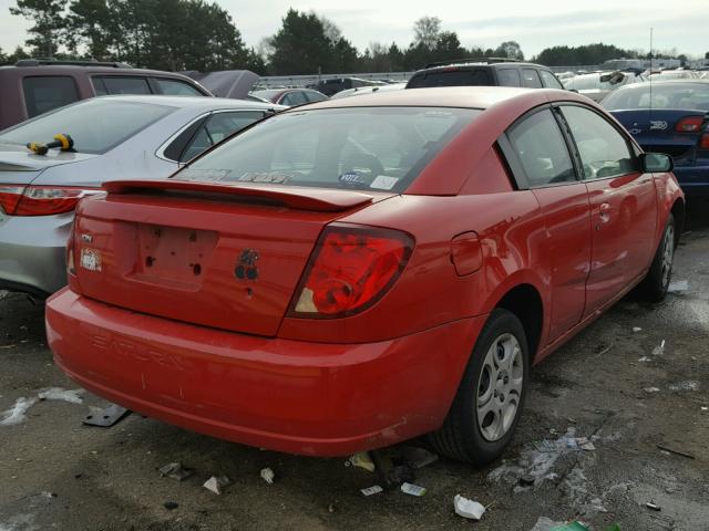 1G8AN12F23Z186650 - 2003 SATURN ION LEVEL RED photo 4