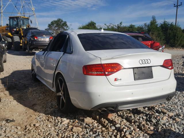 WAUKGAFL3CA065304 - 2012 AUDI S4 PRESTIG WHITE photo 3