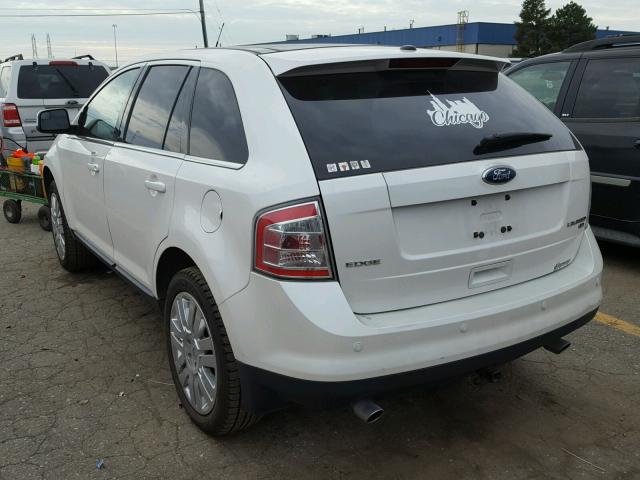 2FMDK4KC8ABB15838 - 2010 FORD EDGE WHITE photo 3