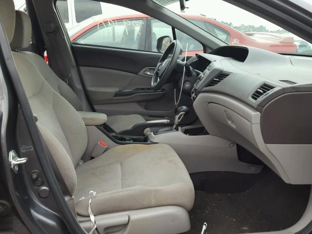 2HGFB2F55CH584187 - 2012 HONDA CIVIC LX GRAY photo 5