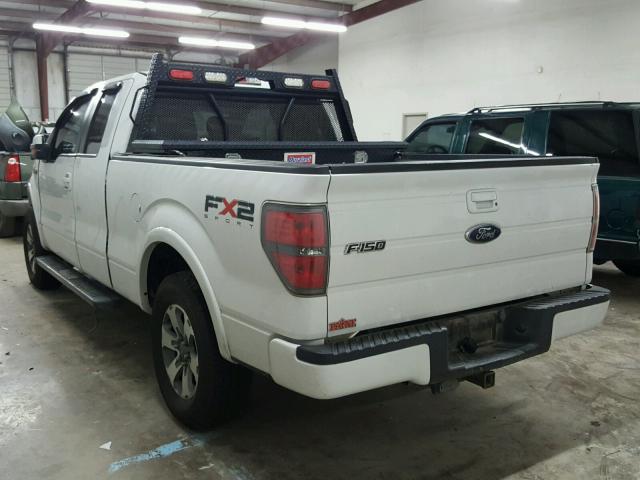 1FTEX1C82AKE14699 - 2010 FORD F150 SUPER WHITE photo 3