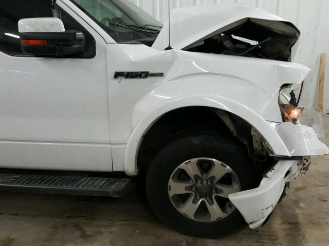 1FTEX1C82AKE14699 - 2010 FORD F150 SUPER WHITE photo 9