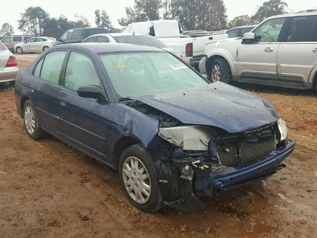 2HGES16585H607230 - 2005 HONDA CIVIC LX BLUE photo 1