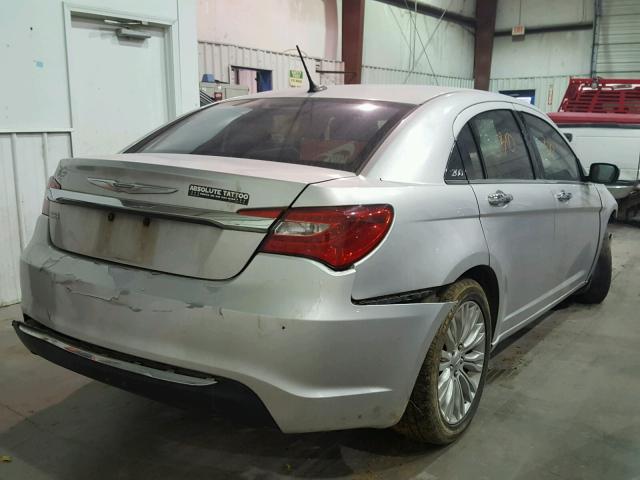 1C3CCBCG6CN113228 - 2012 CHRYSLER 200 LIMITE SILVER photo 4