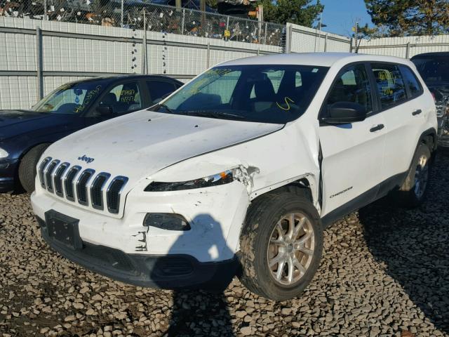 1C4PJMAB4FW564646 - 2015 JEEP CHEROKEE S WHITE photo 2