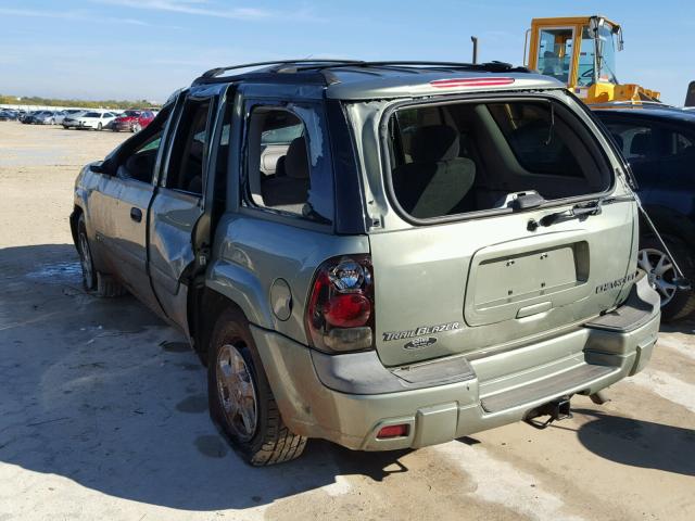 1GNDS13S032280548 - 2003 CHEVROLET TRAILBLAZE GREEN photo 3