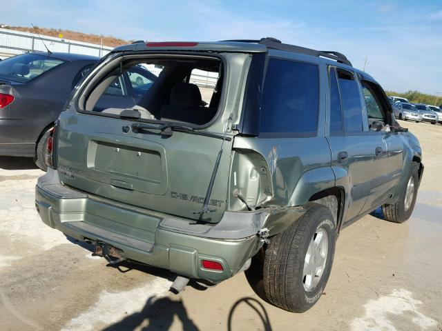 1GNDS13S032280548 - 2003 CHEVROLET TRAILBLAZE GREEN photo 4