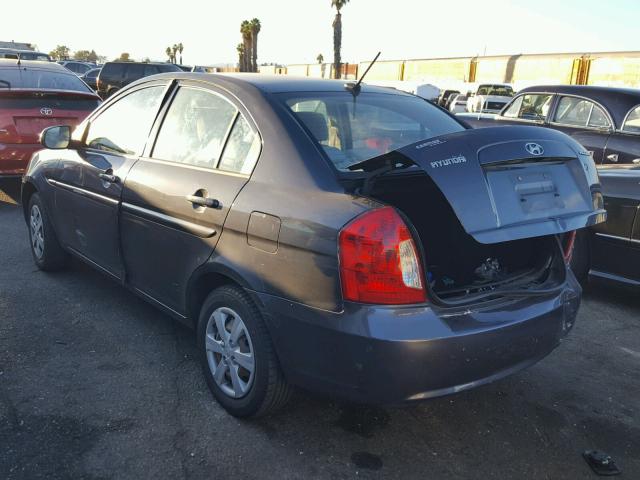 KMHCN4AC7BU591546 - 2011 HYUNDAI ACCENT GLS CHARCOAL photo 3