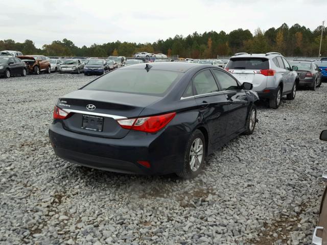 5NPEB4AC7EH916815 - 2014 HYUNDAI SONATA GLS BLACK photo 4