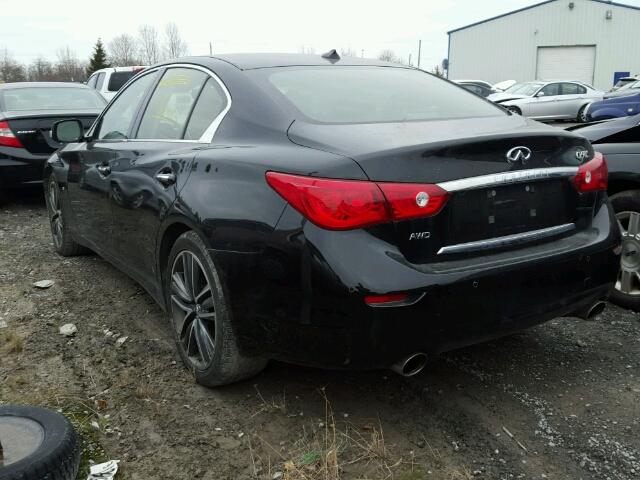 JN1BV7AR3EM700601 - 2014 INFINITI Q50 BASE BLACK photo 3