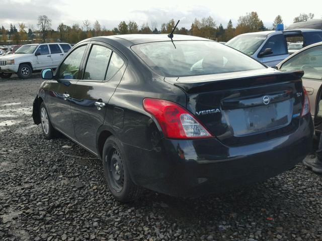 3N1CN7AP6EK443453 - 2014 NISSAN VERSA S BLACK photo 3