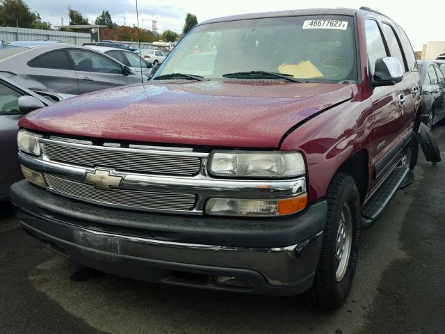 1GNEC13V72R137906 - 2002 CHEVROLET TAHOE C150 RED photo 2