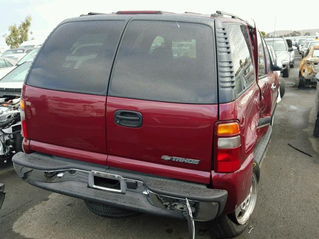 1GNEC13V72R137906 - 2002 CHEVROLET TAHOE C150 RED photo 4