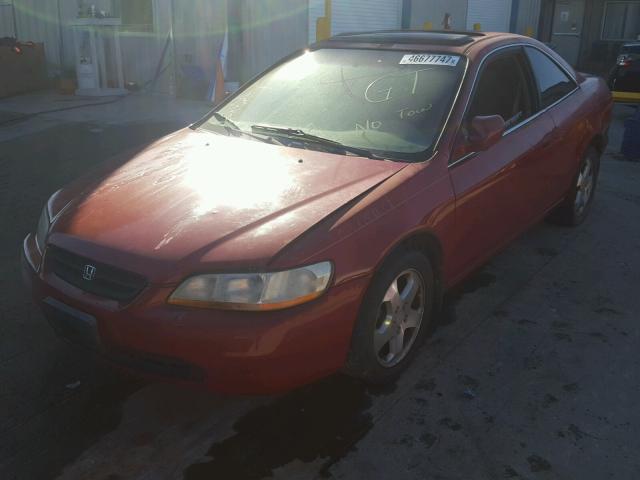 1HGCG2250YA028658 - 2000 HONDA ACCORD EX RED photo 2