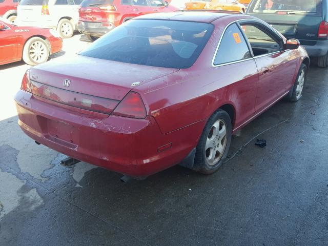 1HGCG2250YA028658 - 2000 HONDA ACCORD EX RED photo 4