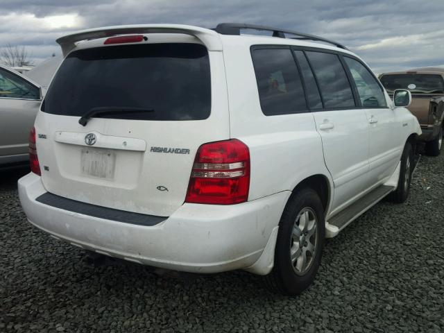 JTEGF21A120064837 - 2002 TOYOTA HIGHLANDER WHITE photo 4